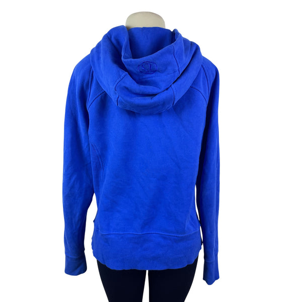 Lululemon Womens Blue Zip-Up Hoodie With Thumbholes & Pockets