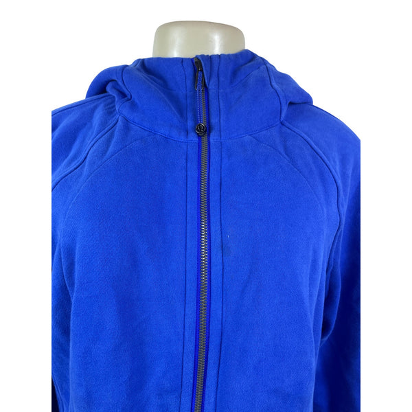 Lululemon Womens Blue Zip-Up Hoodie With Thumbholes & Pockets