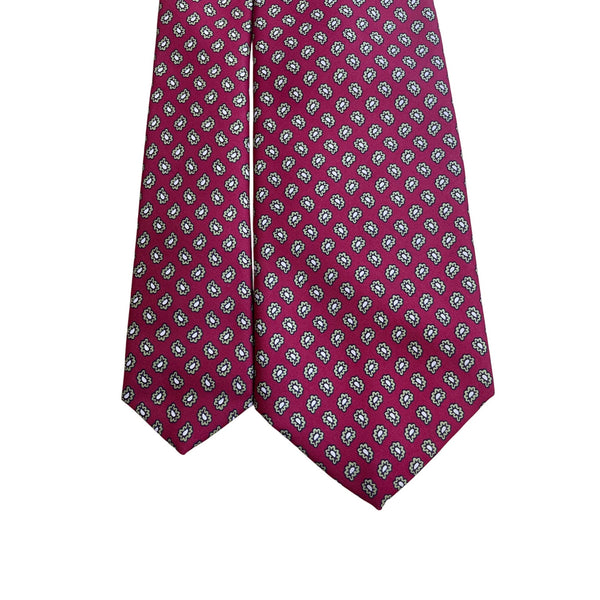 Vintage Brooks Brothers Red Silk Tie Floral Pattern Printed  Classic Width