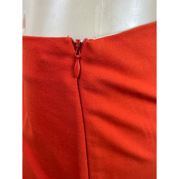 Lands End Mid Rise Slim Leg Red Capri Pants Size 12