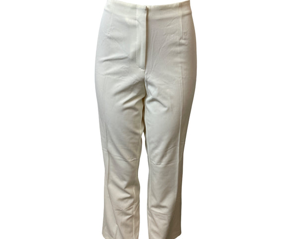 First Issue Women's Ivory High Waist Hook and Eye Flared Stretchable Pants Sz 14 - NWT