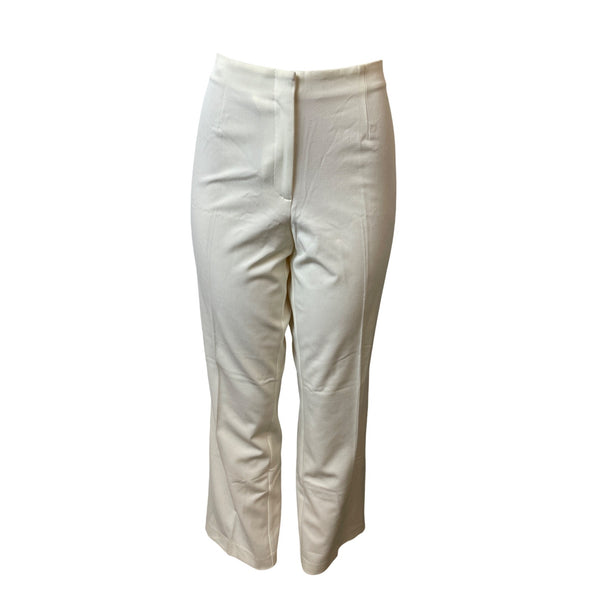 First Issue Women's Ivory High Waist Hook and Eye Flared Stretchable Pants Sz 14 - NWT