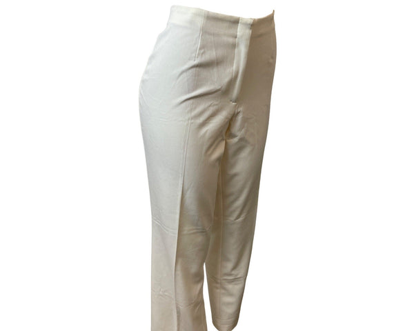First Issue Women's Ivory High Waist Hook and Eye Flared Stretchable Pants Sz 14 - NWT