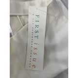 First Issue Women's Ivory High Waist Hook and Eye Flared Stretchable Pants Sz 14 - NWT