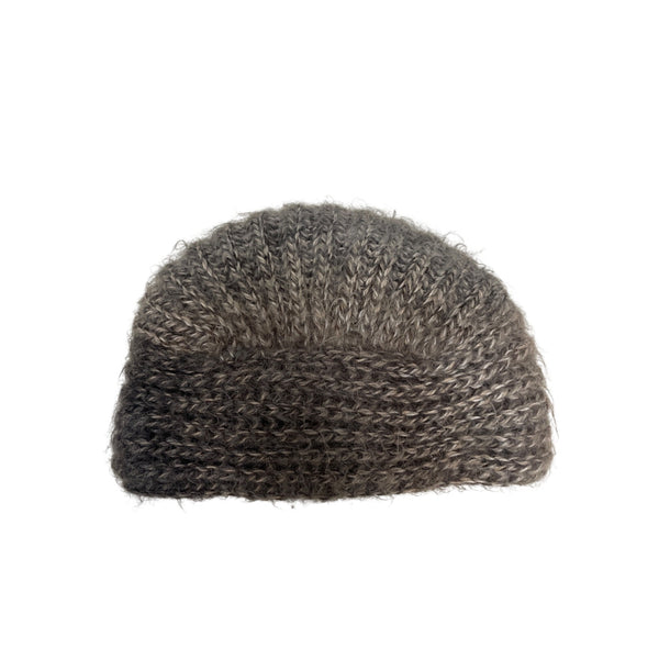 100% Acrylic Womens Brown Knitted Beanie Hat Italian-Made Soft Cozy Stretch Fit