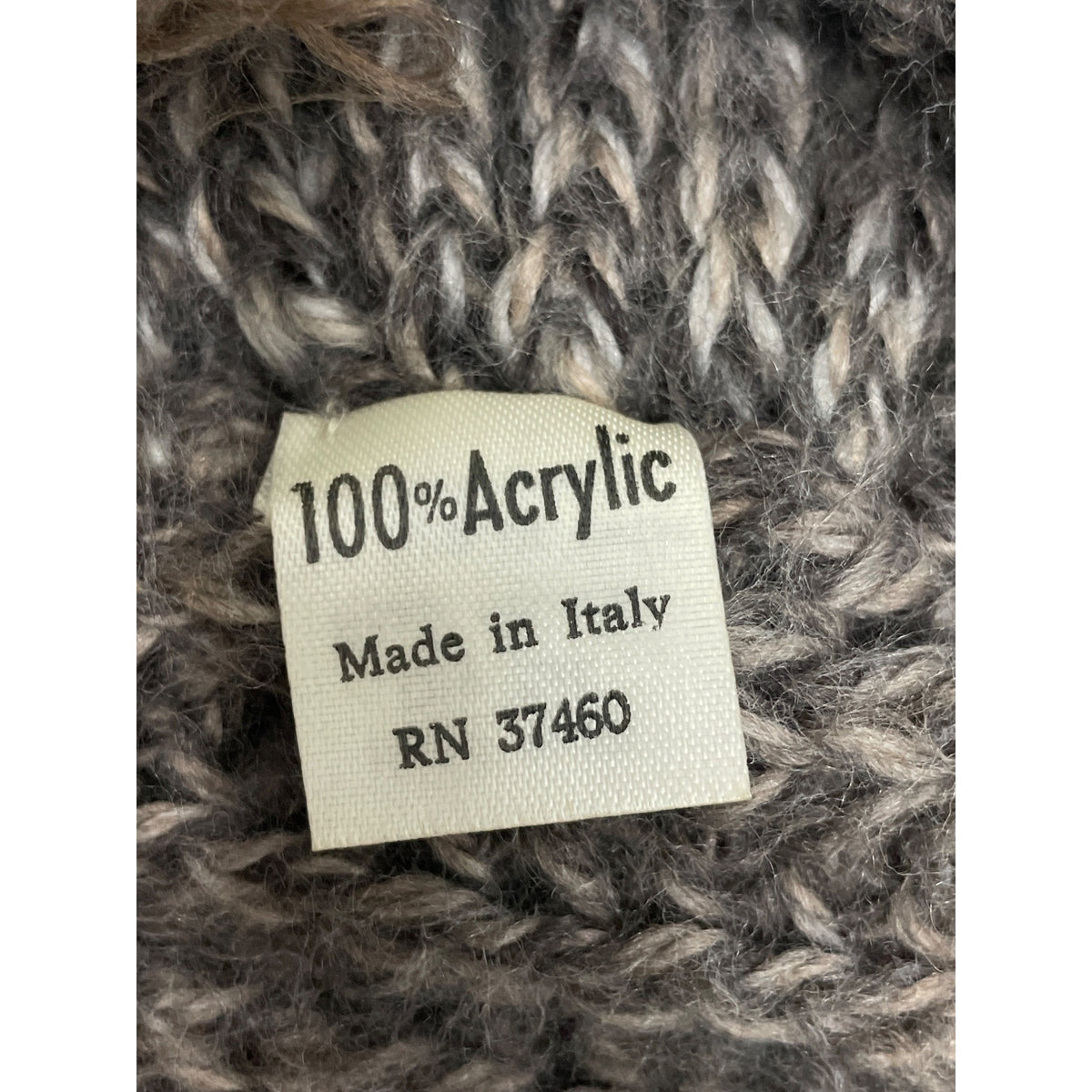 100% Acrylic Womens Brown Knitted Beanie Hat Italian-Made Soft Cozy Stretch Fit