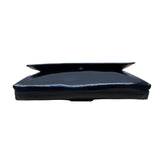 Charles David Women’s Black Metallic Leather Clutch Bag With Snap Closure