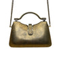 Picky Thrifter Gold-Tone Structured Chain Strap Metallic Embossed Pattern
