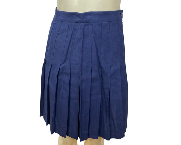 Talbots Petites Womens Navy Pleated Skirt Size 6P - New