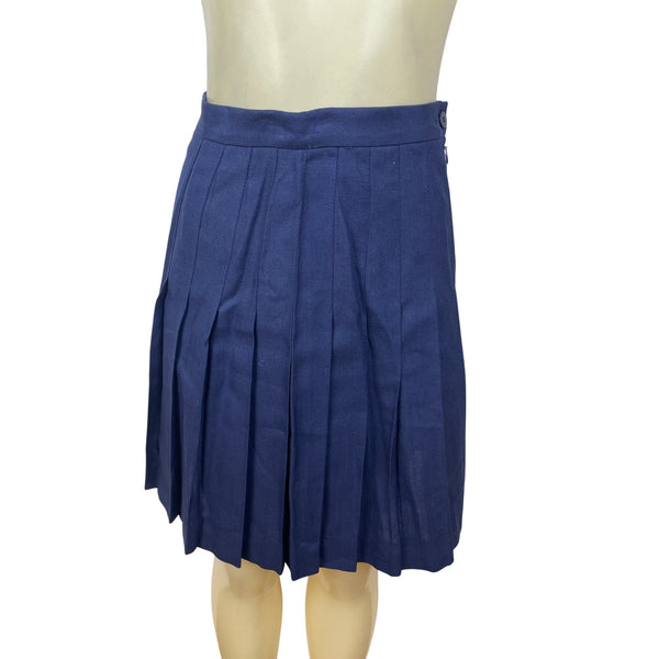 Talbots Petites Womens Navy Pleated Skirt Size 6P - New