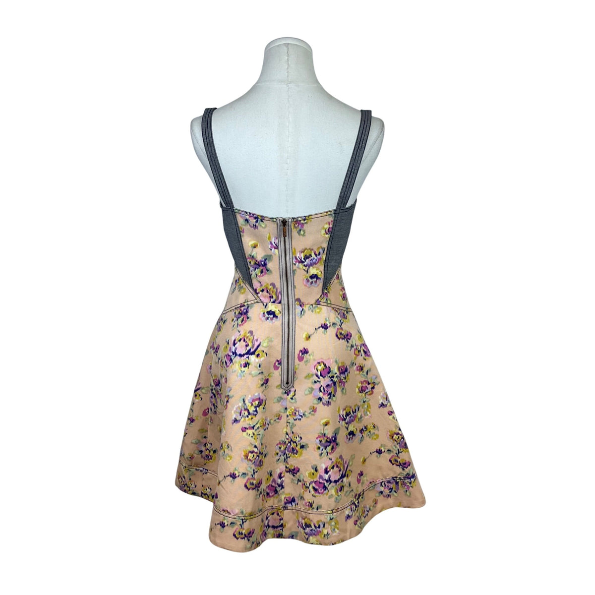Z Spoke Zac Posen Womens Floral Fit & Flare Sleeveless Dress Multicolor Size 4