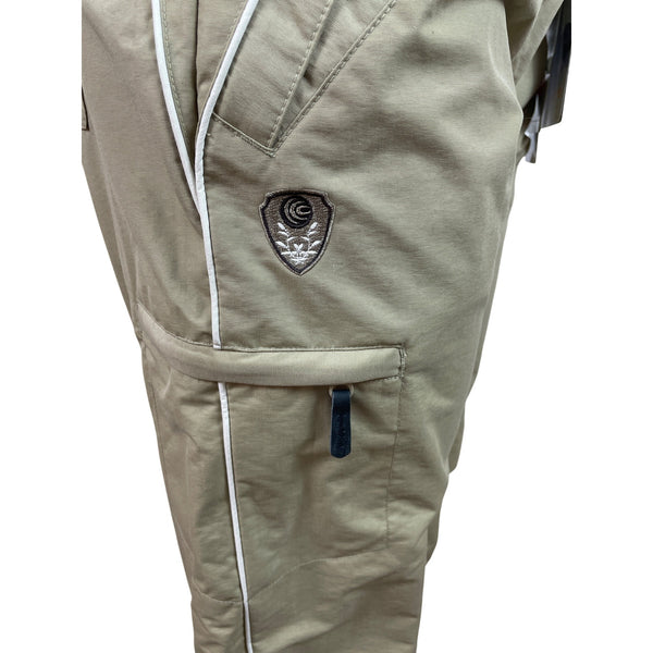 Convert Women Ski Jacket & Pants Set Beige Hooded Snowboarding Suit Sz S/M - New
