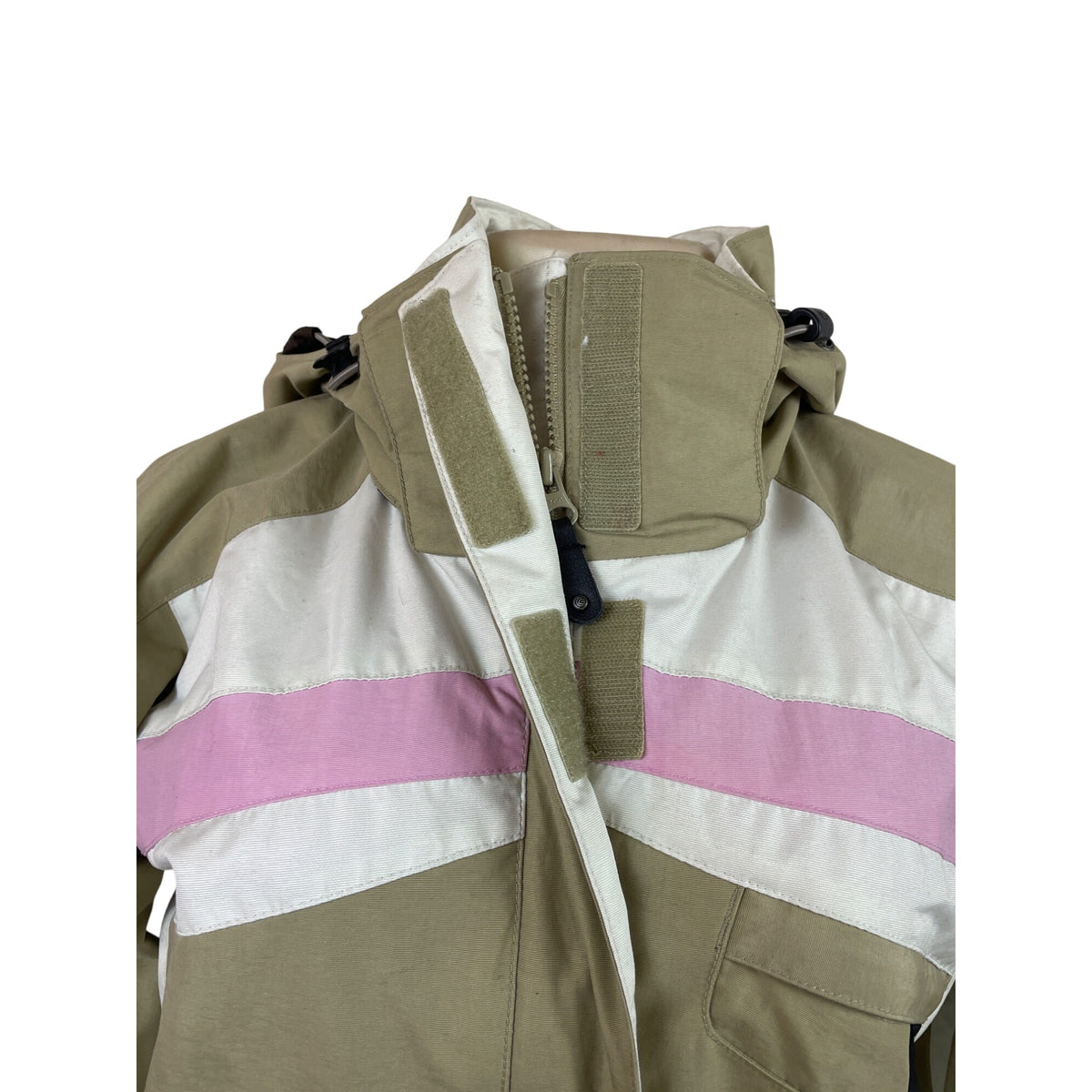Convert Women Ski Jacket & Pants Set Beige Hooded Snowboarding Suit Sz S/M - New