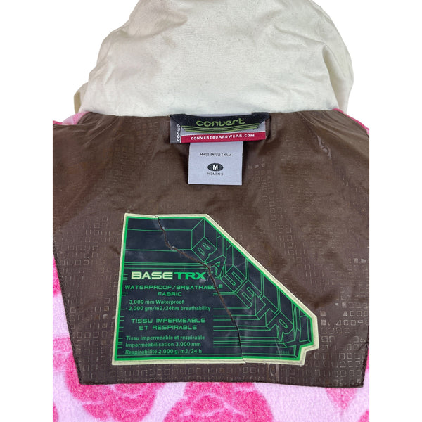 Convert Women Ski Jacket & Pants Set Beige Hooded Snowboarding Suit Sz S/M - New