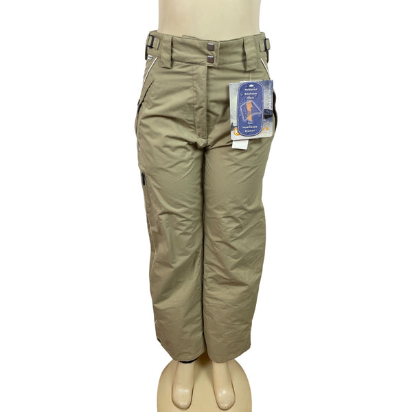 Convert Women Ski Jacket & Pants Set Beige Hooded Snowboarding Suit Sz S/M - New