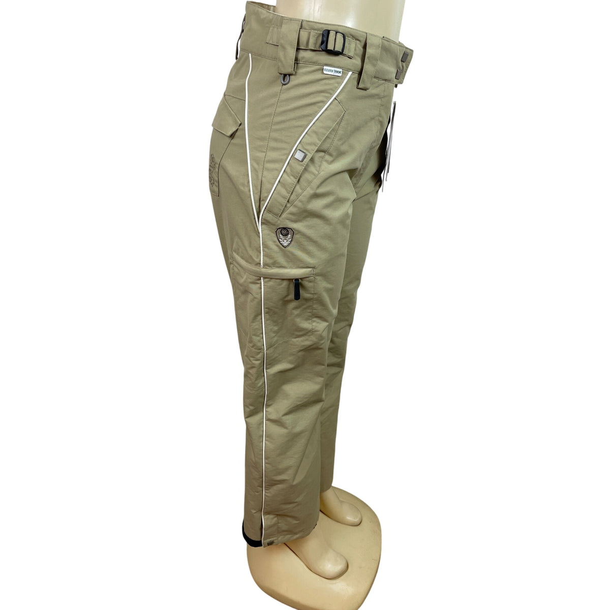 Convert Women Ski Jacket & Pants Set Beige Hooded Snowboarding Suit Sz S/M - New