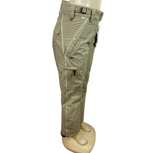 Convert Women Ski Jacket & Pants Set Beige Hooded Snowboarding Suit Sz S/M - New