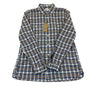 Lands End Mens Brown Plaid Button-Down Shirt Long Sleeve Collared Sz L - New