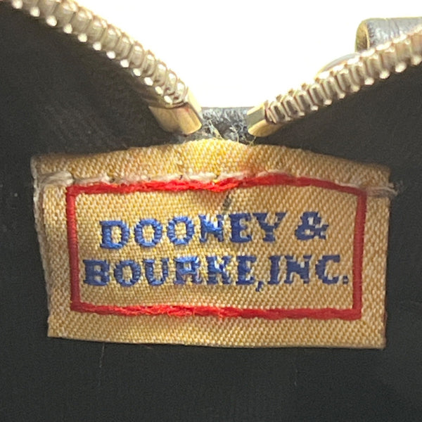 Dooney & Bourke Black Pebbled Leather Tan Trim & Adjustable Strap Crossbody Bag