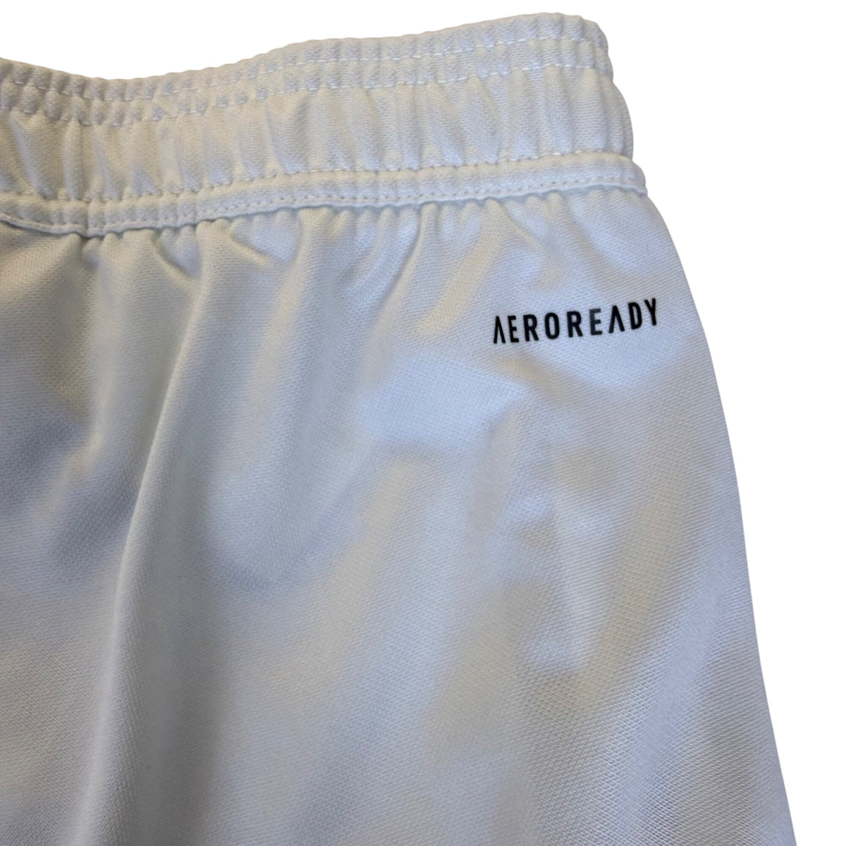 Adidas Men’s White Polyester Pants Tapered Leg  Athletic 3-Stripe Size S- New