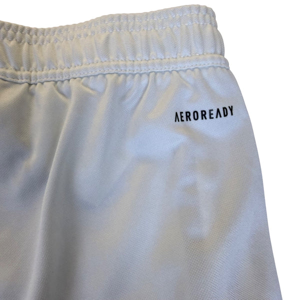 Adidas Men’s White Polyester Pants Tapered Leg  Athletic 3-Stripe Size S- New