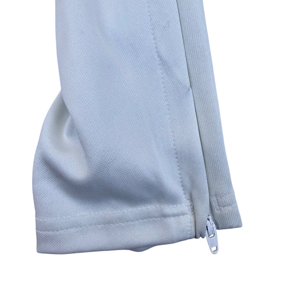 Adidas Men’s White Polyester Pants Tapered Leg  Athletic 3-Stripe Size S- New