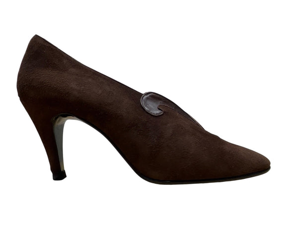 Vintage Obel Women’s Brown Suede Leather Heel Pumps Size 5.5 US (36 EU)