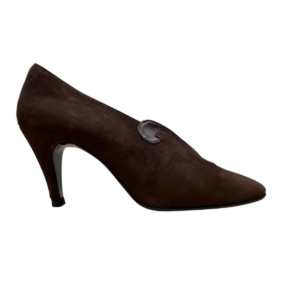 Vintage Obel Women’s Brown Suede Leather Heel Pumps Size 5.5 US (36 EU)