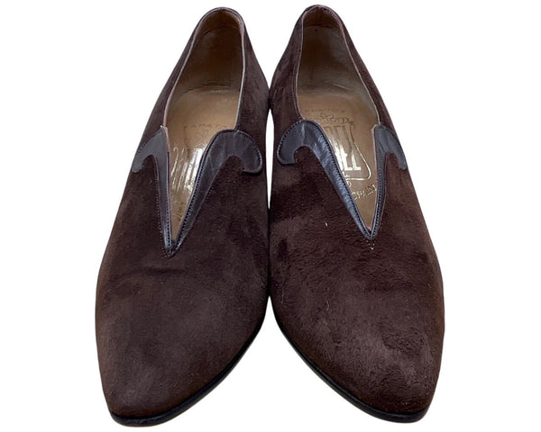 Vintage Obel Women’s Brown Suede Leather Heel Pumps Size 5.5 US (36 EU)