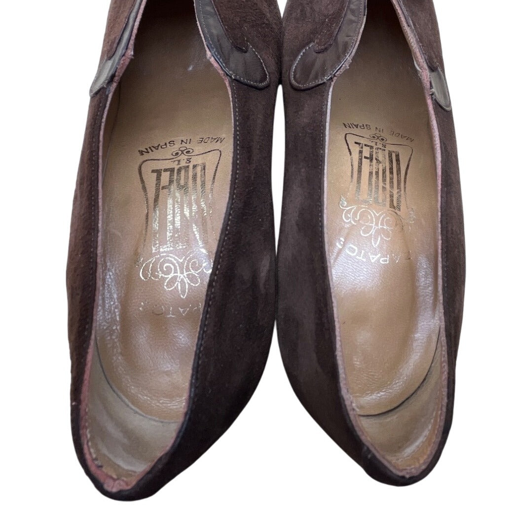 Vintage Obel Women’s Brown Suede Leather Heel Pumps Size 5.5 US (36 EU)