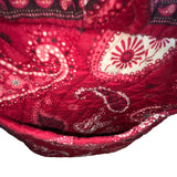 Vera Bradley Red Paisley Quilted Long Straps & Zipper Closure Travel Duffle Bag