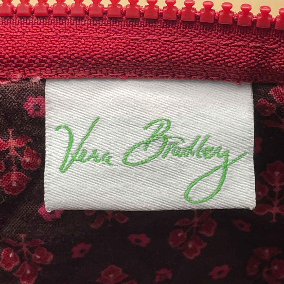 Vera Bradley Red Paisley Quilted Long Straps & Zipper Closure Travel Duffle Bag