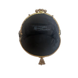 Vintage Mona-Lise Women's Black Beaded Pearl Closure Evening Pouch Sz S