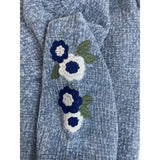 Nicole Miller New York Girls Floral Embroidered Sweater Size 5- NEW