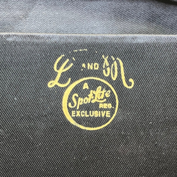 Vintage L And M Women’s Black Satin With Gold Frame & Pouch Evening Clutch