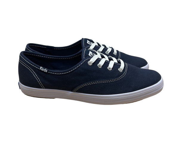 Keds Womens Champion Navy Canvas White Laces Low Top Softerra Sneakers Sz 7 XW