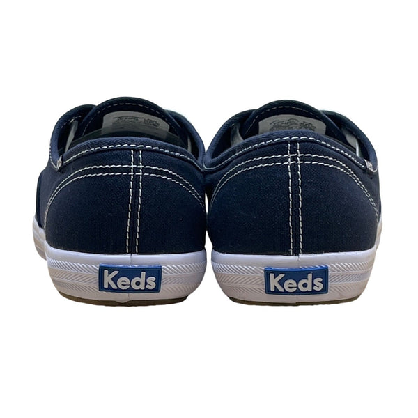 Keds Womens Champion Navy Canvas White Laces Low Top Softerra Sneakers Sz 7 XW
