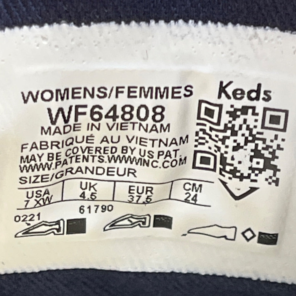 Keds Womens Champion Navy Canvas White Laces Low Top Softerra Sneakers Sz 7 XW