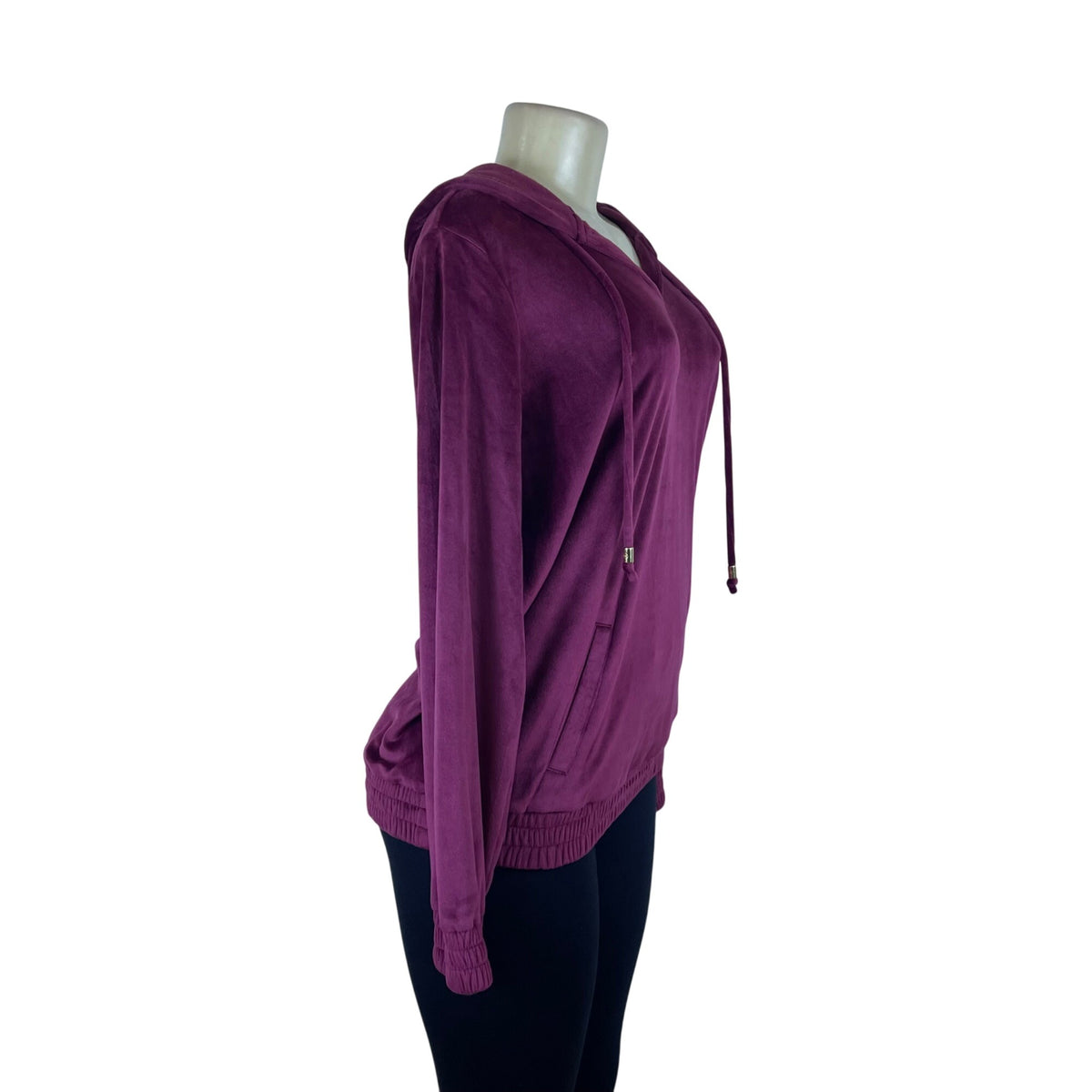Michael Kors Women's Purple Hoodie Long Sleeve Pullover Size M