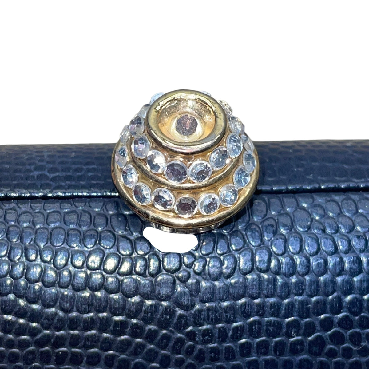 Urban Expressions Women’s Black Faux Croc Embossed Leather Crossbody Clutch