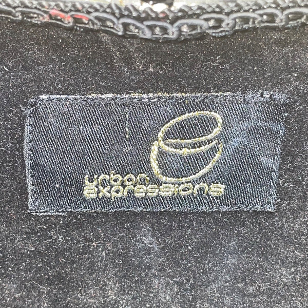 Urban Expressions Women’s Black Faux Croc Embossed Leather Crossbody Clutch