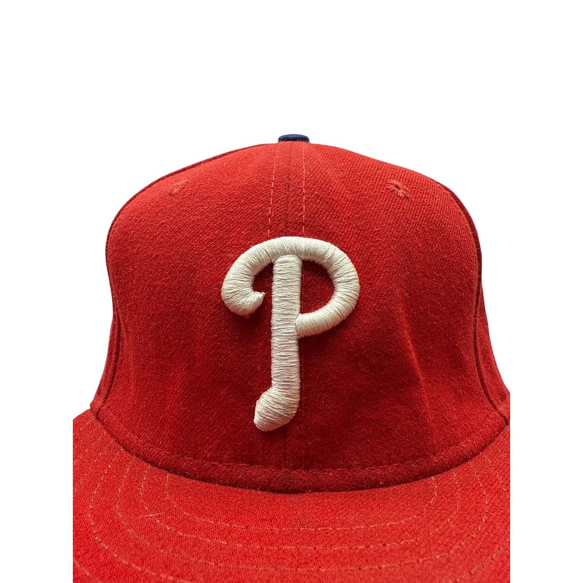 New Era 59Fifty Philadelphia Phillies Red Baseball Cap MLB Logo Size 7 1/2