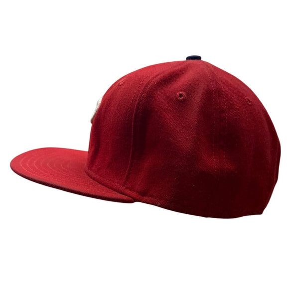 New Era 59Fifty Philadelphia Phillies Red Baseball Cap MLB Logo Size 7 1/2