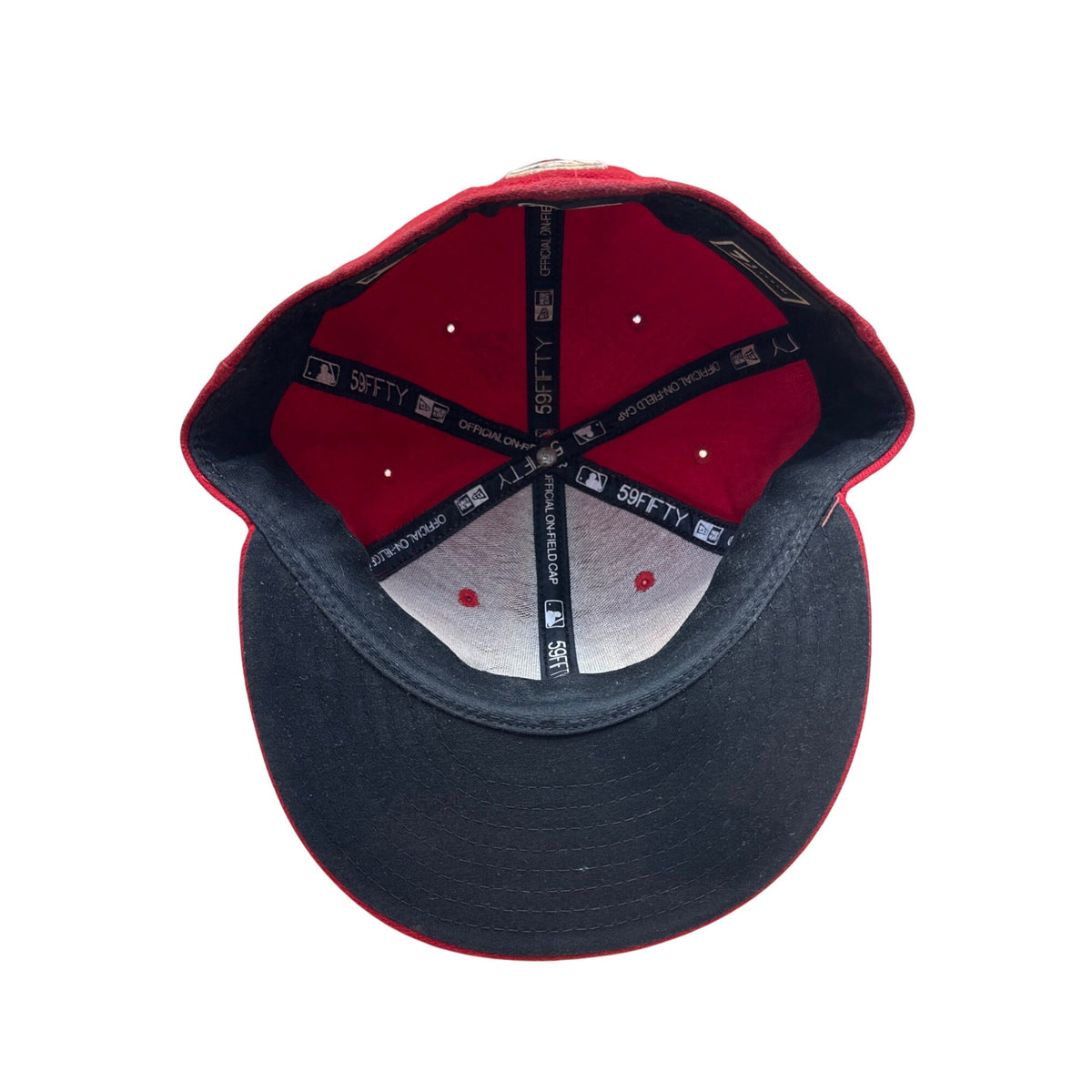 New Era 59Fifty Philadelphia Phillies Red Baseball Cap MLB Logo Size 7 1/2