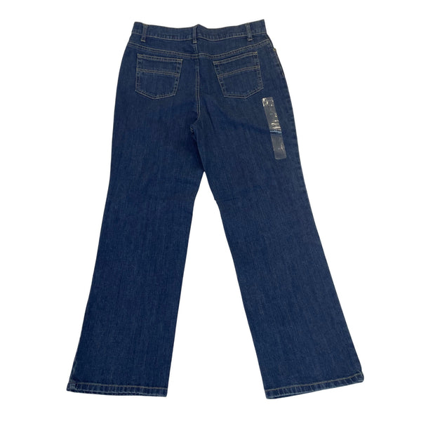 Charter Club Women's Navy Wide-Leg Stretch Denim Jeans Sz 12