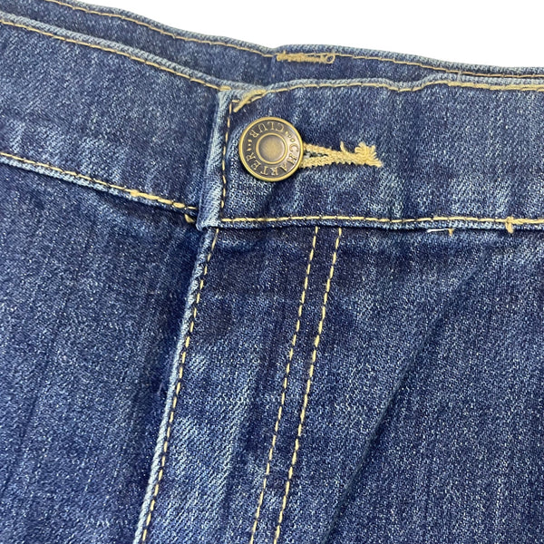Charter Club Women's Navy Wide-Leg Stretch Denim Jeans Sz 12