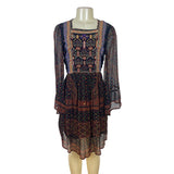 Akemi + Kin Women’s Black Sheer Mini Dress With Embroidery Sz S - New