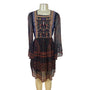 Akemi + Kin Women’s Black Sheer Mini Dress With Embroidery Sz S - New