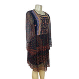 Akemi + Kin Women’s Black Sheer Mini Dress With Embroidery Sz S - New