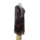Akemi + Kin Women’s Black Sheer Mini Dress With Embroidery Sz S - New